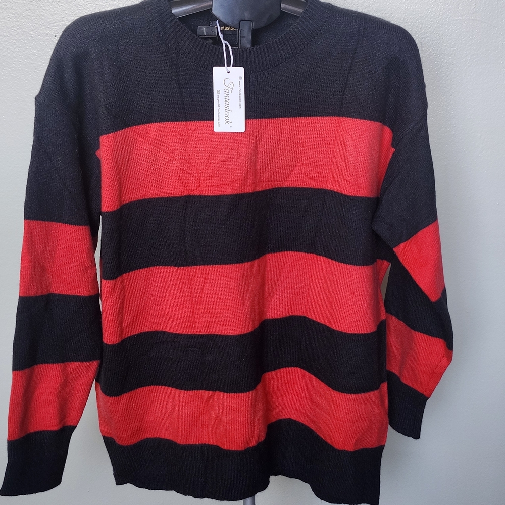 Black and Red Striped Sweater
